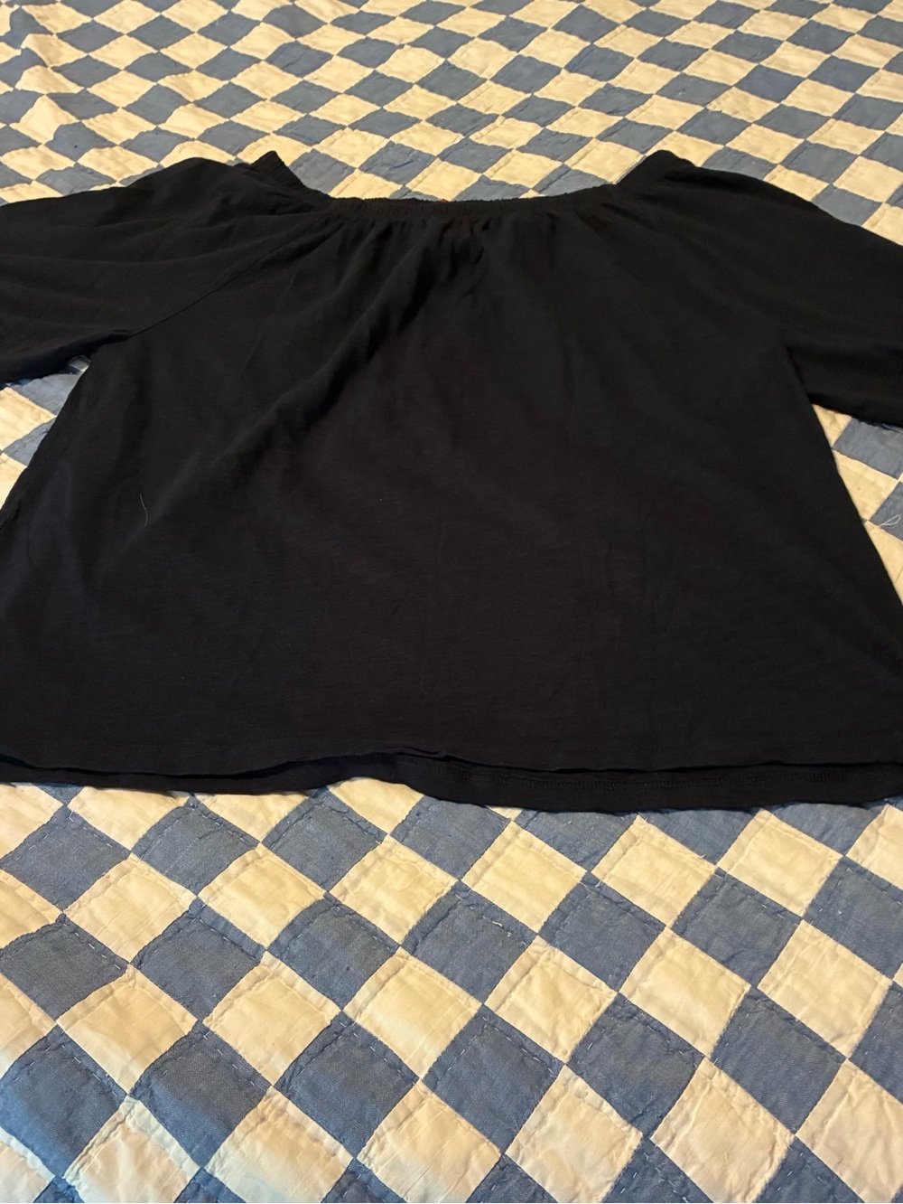 Talbots Deep Navy peasant style top